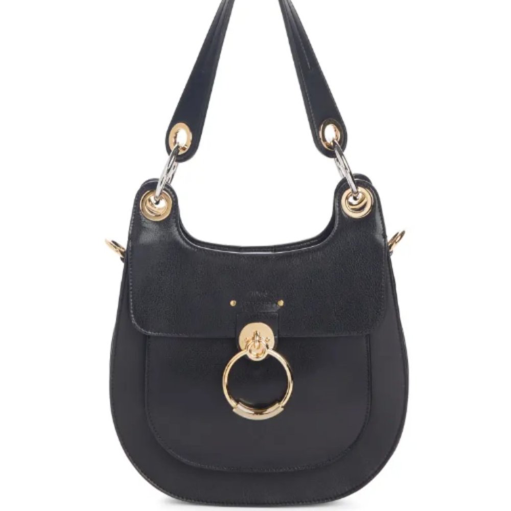 Chloe Medium Tess Calfskin Leather Hobo Bag